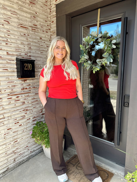 Eleanor Espresso Pants