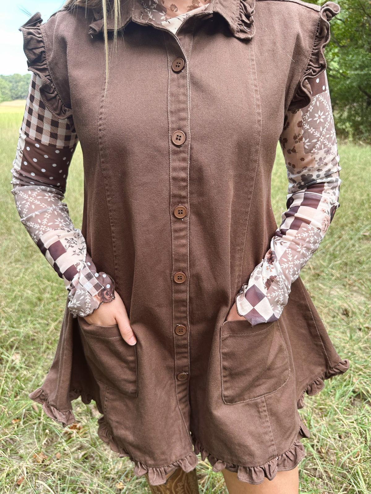 Teddy Bear Denim Dress