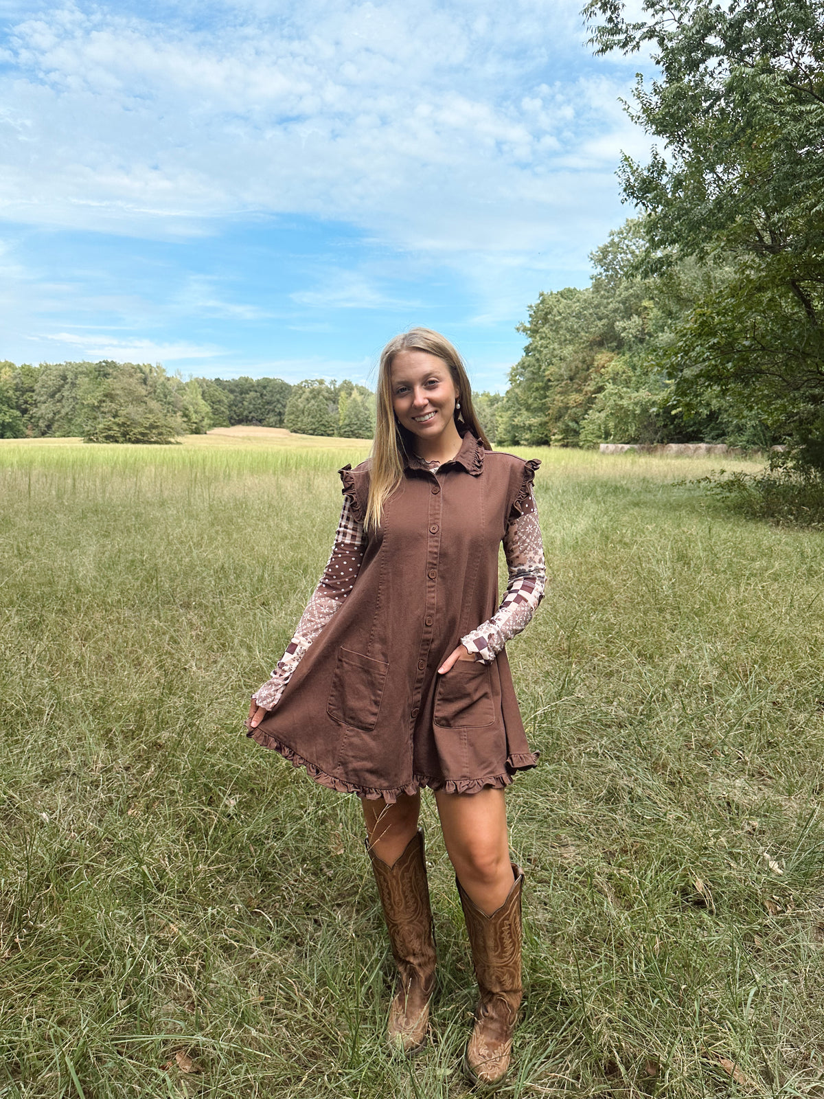 Teddy Bear Denim Dress