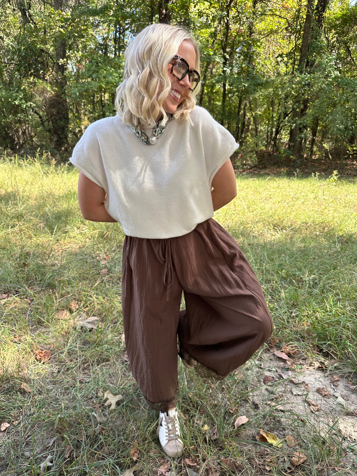 Lace & Latte Pants
