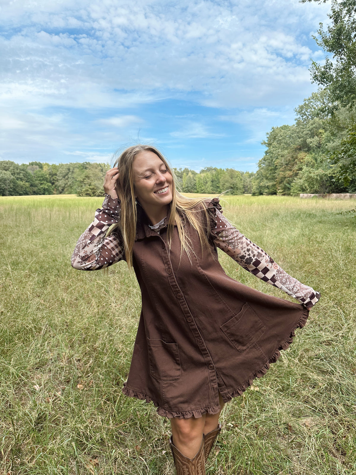 Teddy Bear Denim Dress