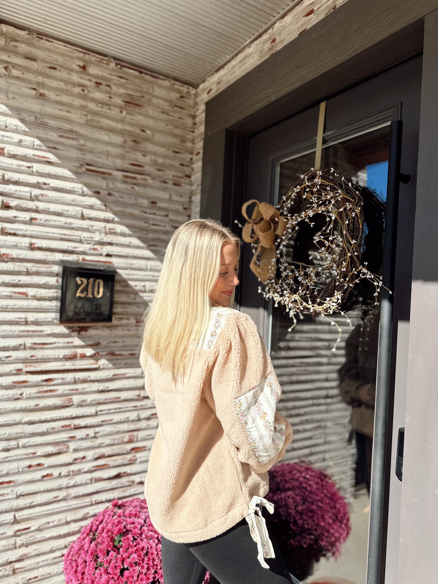 Teddy Bear Floral Pullover