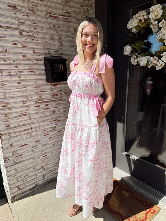 Petal Pink Peony Maxi Dress🎀