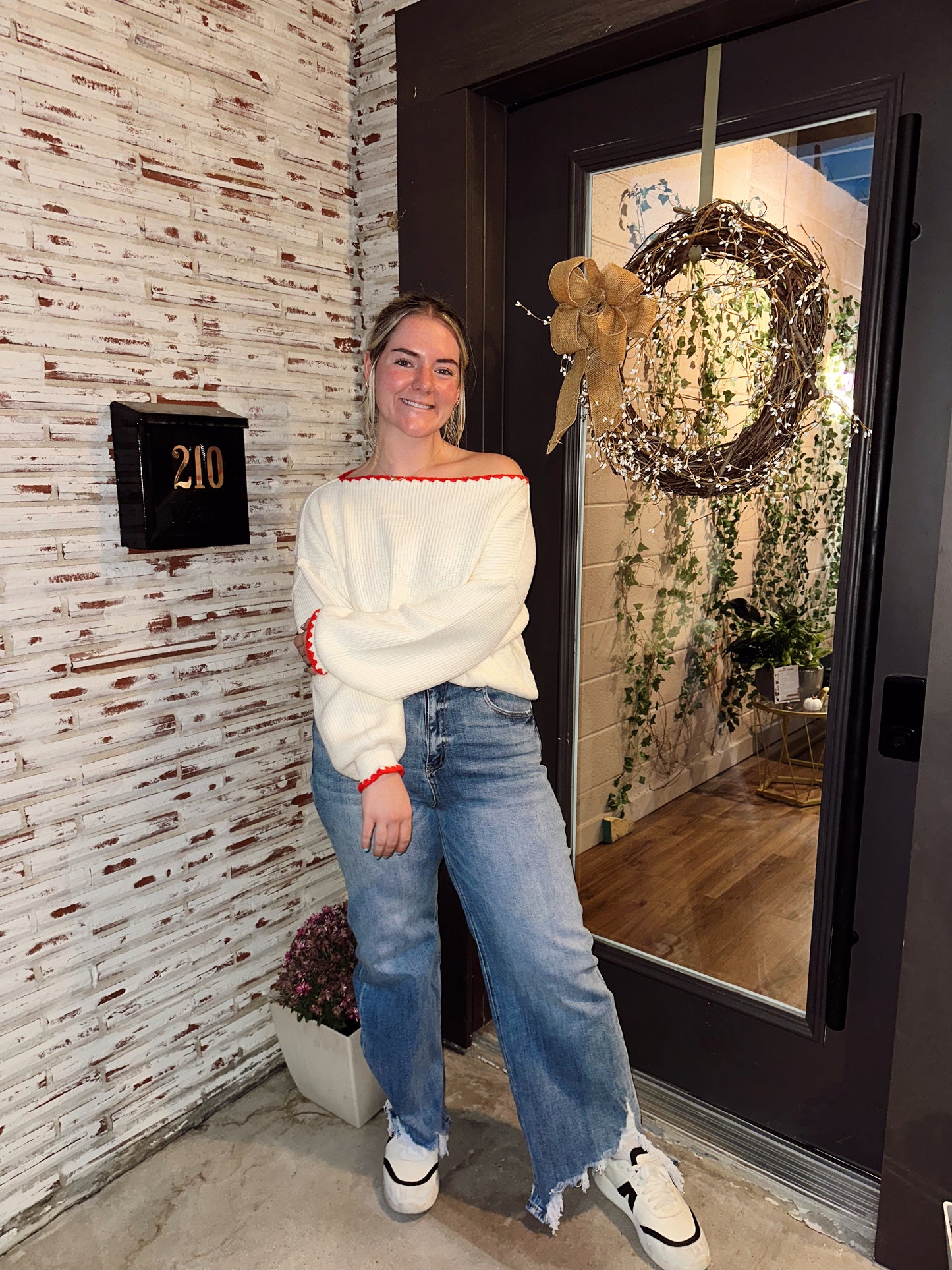 Candy Cane Knit Sweater