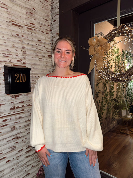 Candy Cane Knit Sweater