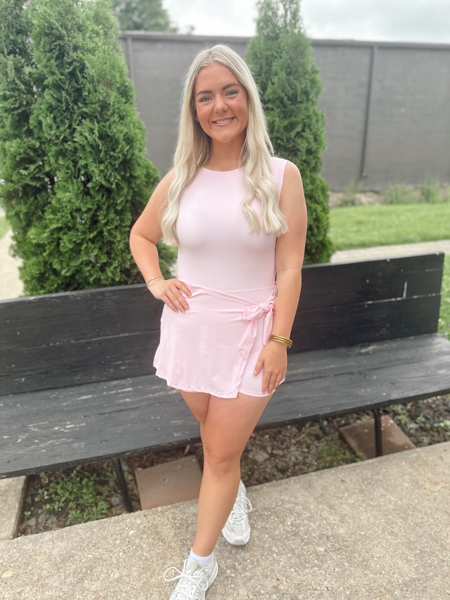 Wrap Tie Dress in Pink